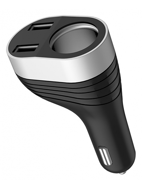 автомобильное зарядное устройство Hoco Z29 Regal digital display cigarette lighter car charger black