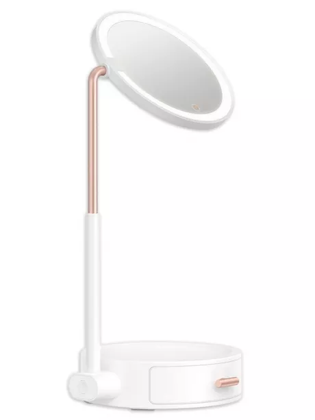 настольное зеркало с подсветкой Baseus Smart Beauty Series Lighted Makeup Mirror with Storage Box white