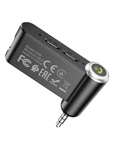 bluetooth AUX аудиоадаптер Hoco E58 Magic music car AUX BT receiver black