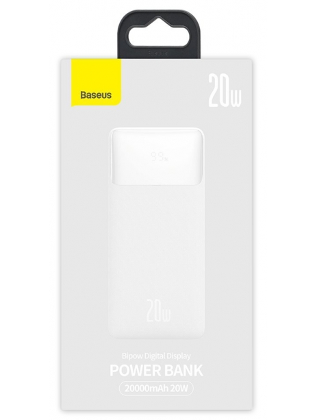 внешний аккумулятор Baseus Bipow Digital Display Power bank 20000mAh 20W white