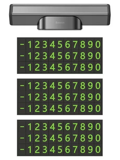 держатель для номера телефона в машину Baseus Square Bar Temporary Parking Number Plate black