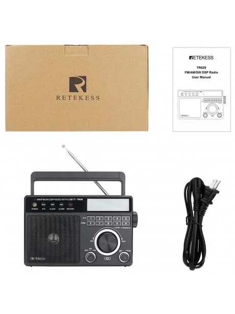 Переносной радиоприемник с MP3 плеером Retekess TR629 
