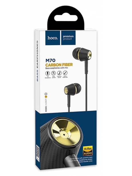 наушники с микрофоном для смартфона Hoco M70 Graceful universal earphones with mic black