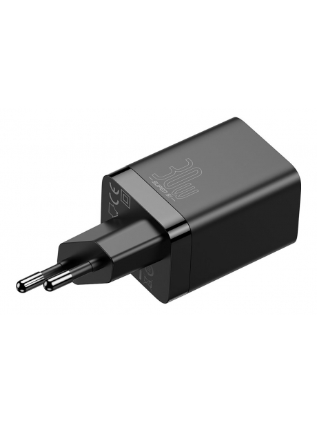 сетевая зарядка для телефона и планшета Baseus Super Si Pro Quick Charger C+U 30W black