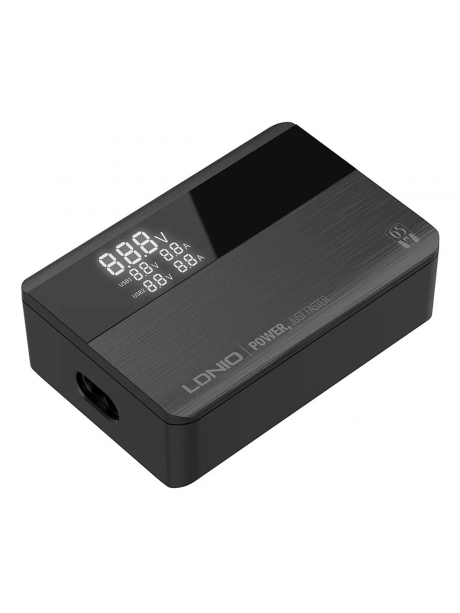 настольное зарядное устройство LDNIO A4808Q LED Display 65W Desktop Charger black