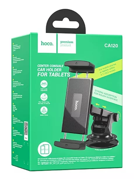 держатель на торпедо для планшета Hoco CA120 Prospering center console car holder for tablets black