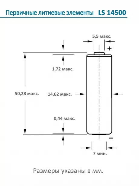 батарейки Saft LS 14500 (AA) 10шт. 