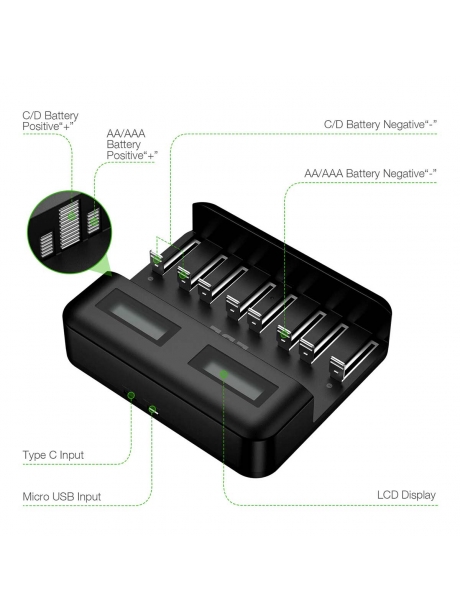 зарядное устройство EBL TB-6431 черный