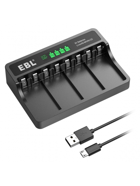 зарядное устройство для аккумуляторов 9V EBL TB-6715 (M7015) черный