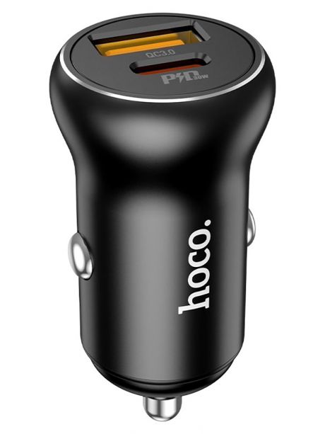 автомобильное зарядное устройство Hoco NZ5 Smooth road PD30W+QC3.0 black