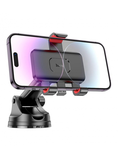 держатель для телефона на присоске Hoco H22 Dragon automatic clamping car holder (center console) red and black