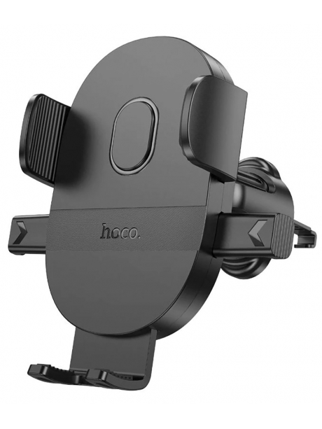держатель для телефона в воздуховод Hoco H18 Mighty one-button car holder (air outlet) black