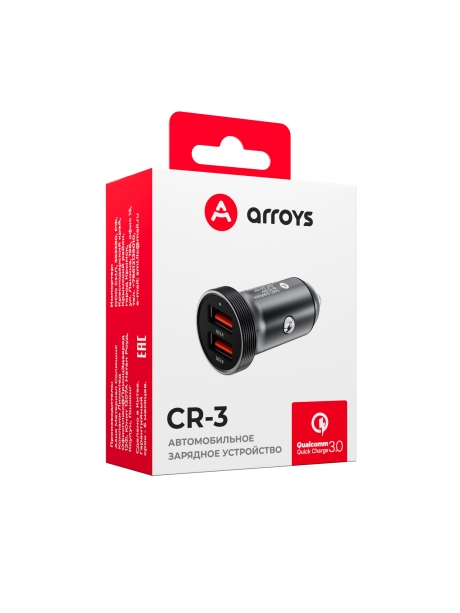автомобильное зарядное устройство Arroys CR-3 