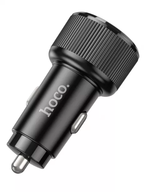 зарядка для телефона в машину с Power Delivery Hoco NZ14A Guerrero PD20W+QC3.0 car charger black