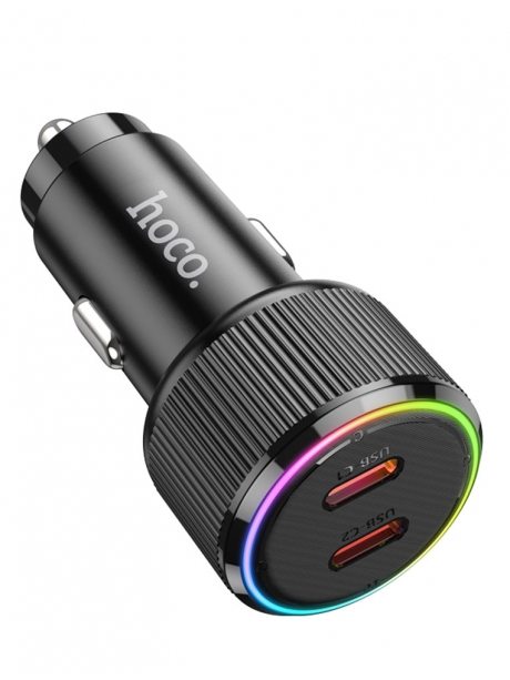 автомобильное зарядное устройство Hoco NZ14B Guerrero PD50W(2C) car charger black
