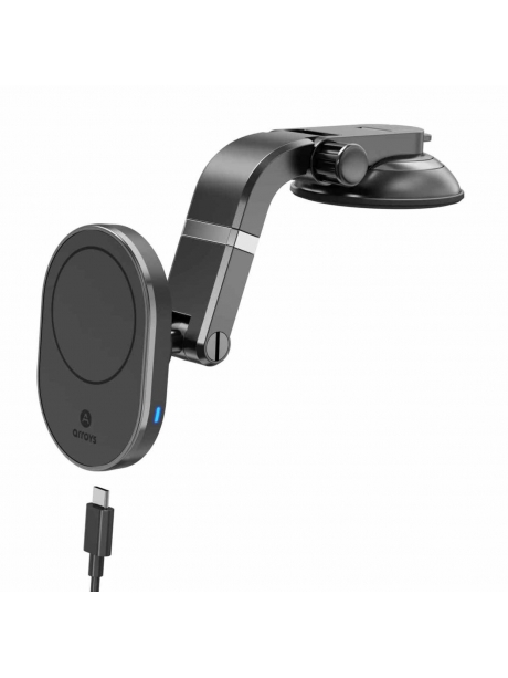 автомобильный держатель c зарядкой Arroys Dash-W4MS black