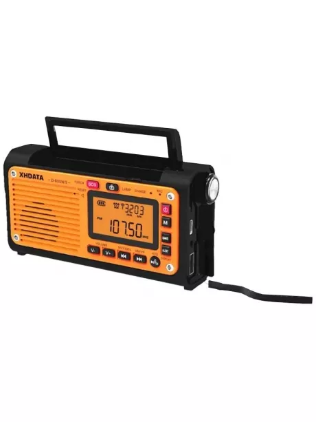 портативный походный радиоприемник XHDATA D-608WB black orange