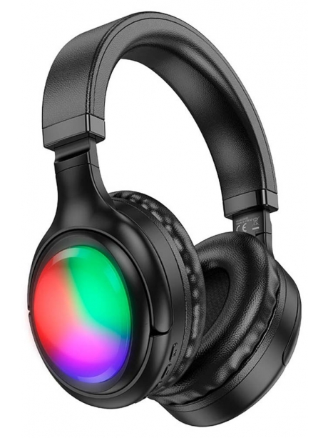 беспроводные наушники c RGB подсветкой Hoco W48 Focus BT headphones black