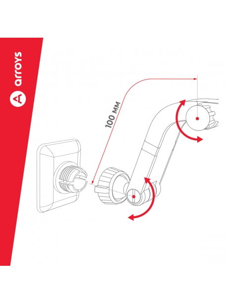автомобильный держатель на присоске Arroys Dash-SM5 black