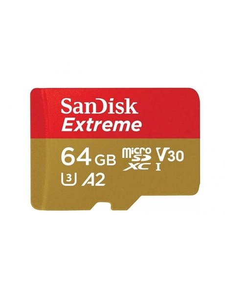 карта памяти SanDisk 64Gb microSDXC Class 10 Extreme UHS-I U3 (170 Mb/s) без адаптера 