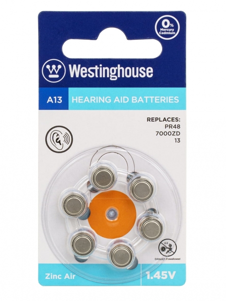 батарейка Westinghouse ZA13/PR48 60шт. 