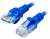 патч-корд ATcom UTP, 0.5 m, литой, RJ45, Cat.5e синий