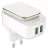 зарядное устройство с ночником LDNIO A2205 Touch LED lamp and 2 USB charger white gold