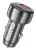 зарядка для телефона в машину Hoco Z50 Leader 48W dual-port PD30W+QC3.0 car charger with display metal gray