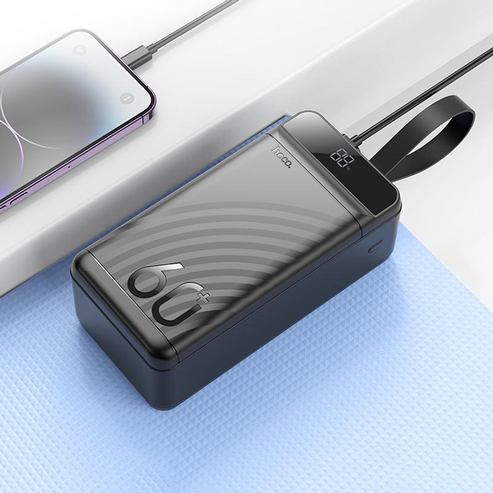 внешний аккумулятор ​Hoco J123C Element 22.5W+PD20W power bank with display(60000mAh)​​ Предпросмотр