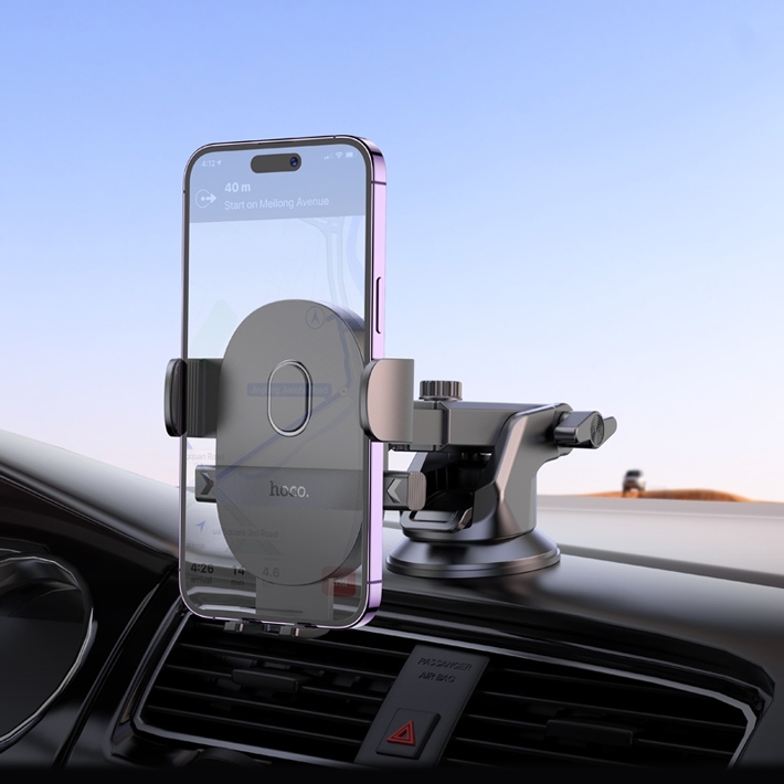 держатель Hoco H19 Mighty one-button car holder (center console)